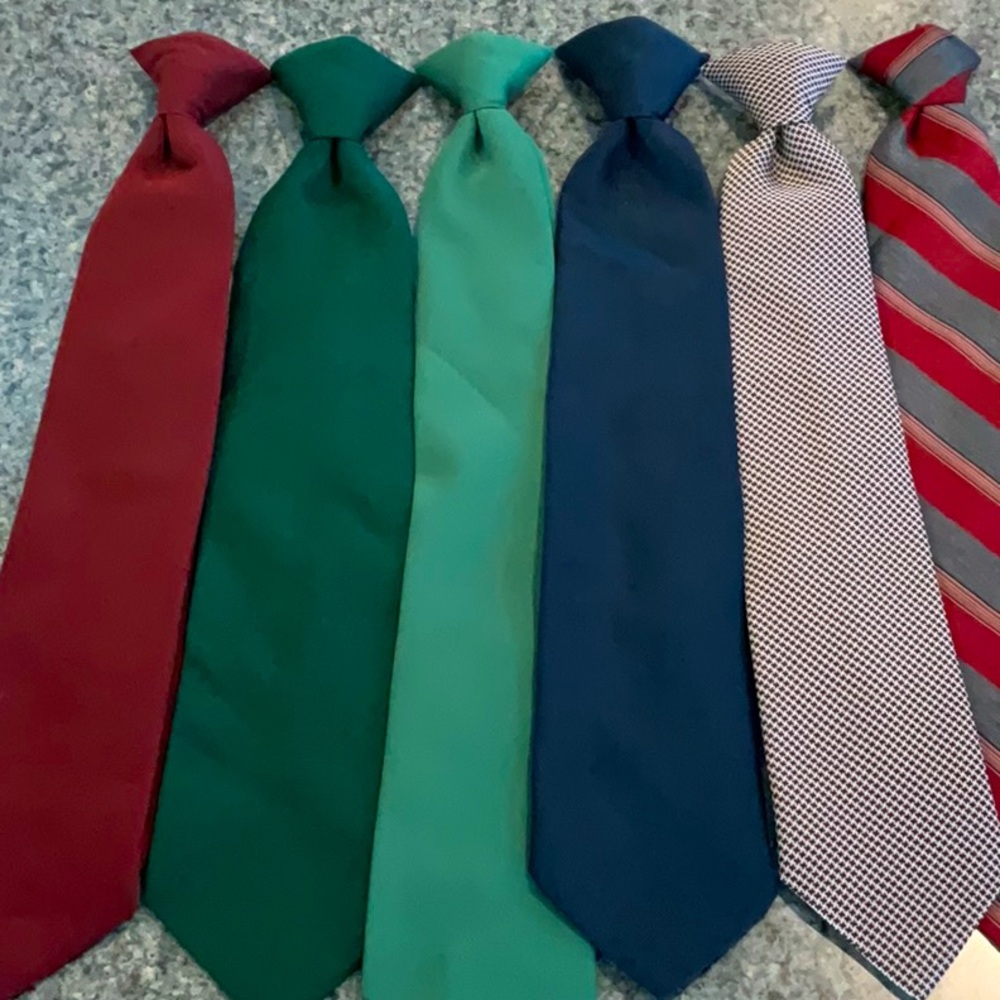 6 clip on ties. Vintage 1970/80’s JC Penney’s
